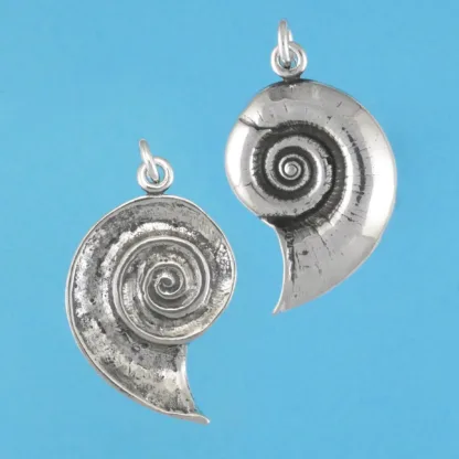 Microsculptures 0216 Half Shell Silver Charm