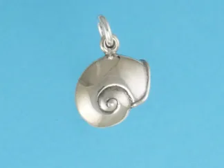 Microsculptures 0217 Smooth Turban Shell Silver Charm