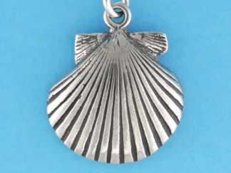 Microsculptures 0218 Solid Scallop Silver Charm