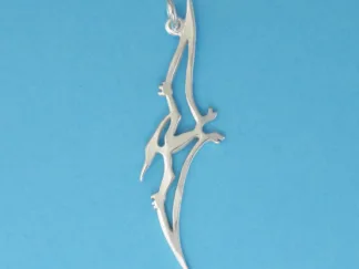 Microsculptures 0224 Pteranodon Silver Pendant