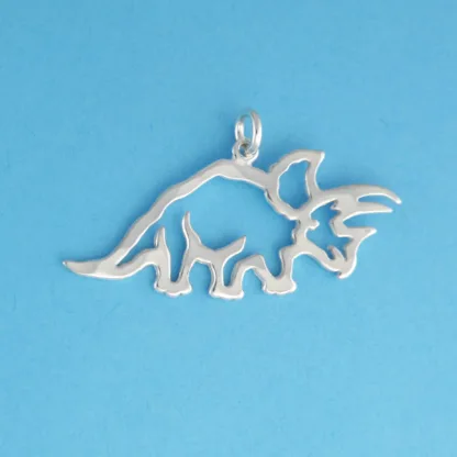 Microsculptures 0225 Triceratops Silver Charm