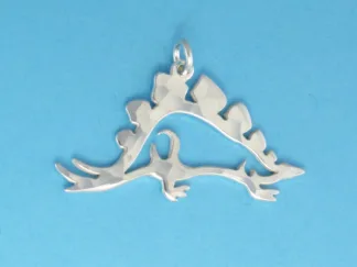 Microsculptures 0226 Stegosaurus Silver Charm