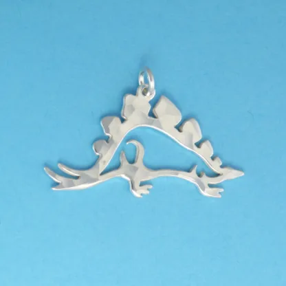 Microsculptures 0226 Stegosaurus Silver Charm