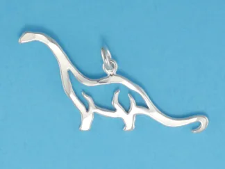 Microsculptures 0227 Brontosaurus Silver Charm