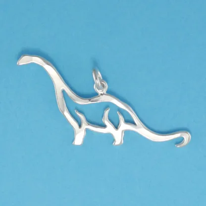 Microsculptures 0227 Brontosaurus Silver Charm