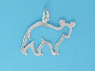 Microsculptures 0228 Bear Cub Silver Charm