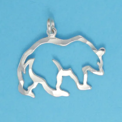 Microsculptures 0229 Mama Bear Silver Charm