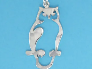 Microsculptures 0023 Owl Silver Charm