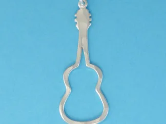 Microsculptures 0025 Guitar Silver Pendant