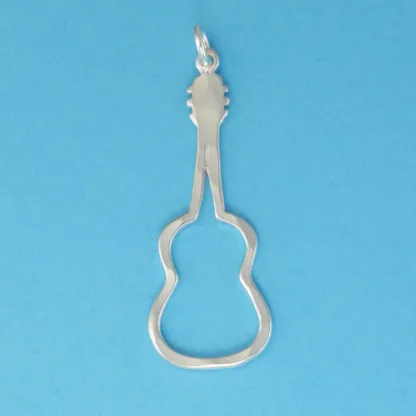 Microsculptures 0025 Guitar Silver Pendant