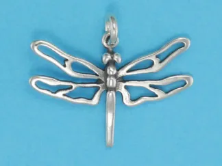 Microsculptures 0026 Dragonfly Silver Charm-Large