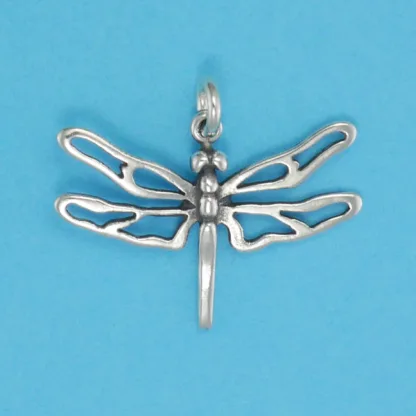 Microsculptures 0026 Dragonfly Silver Charm-Large