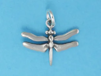 Microsculptures 0027 Dragonfly Silver Charm-Small