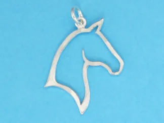 Microsculptures 0031 Horse Head Silver Charm