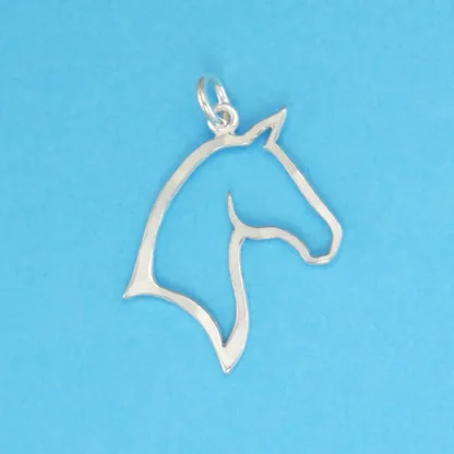 Microsculptures 0031 Horse Head Silver Charm