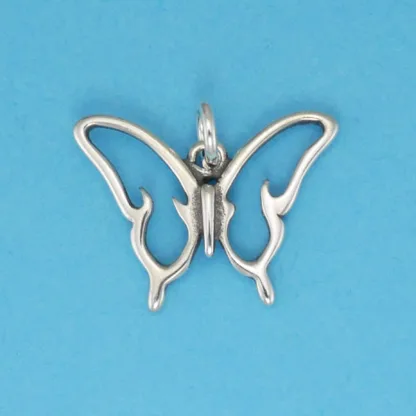 Microsculptures 0032 Butterfly Silver Charm