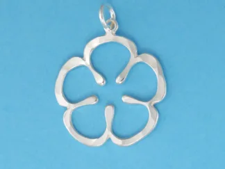 Microsculptures 0034 Flower Silver Charm