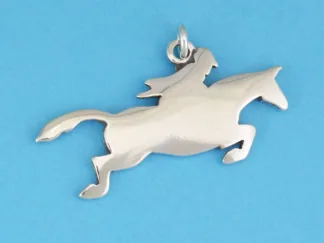 Microsculptures 0369 Jumping Horse Silver Charm