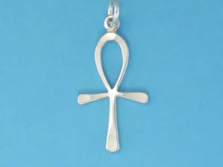 Microsculptures 0037 Hammer Faced Ankh Silver Charm