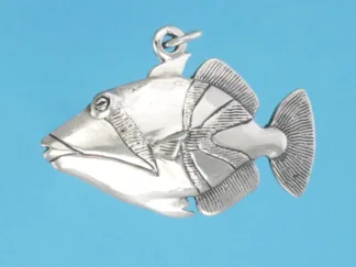Microsculptures 0376 Trigger Fish Silver Pendant