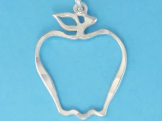 Microsculptures 0038 Apple Silver Charm