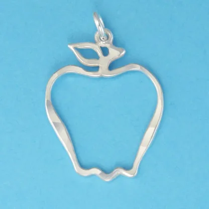 Microsculptures 0038 Apple Silver Charm