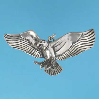 Microsculptures 0391 Eagle Silver Pendant