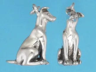 Microsculptures 0394 Dog Silver Pendant