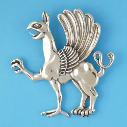 Microsculptures 0398 Griffin Silver Pendant