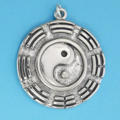 Microsculptures 0399 Yin-Yang Silver Pendant