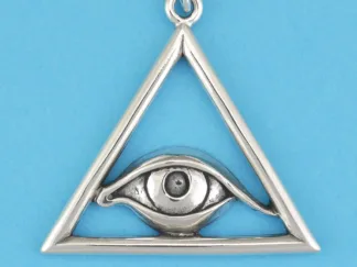 Microsculptures 0400 All Seeing Eye Silver Pendant