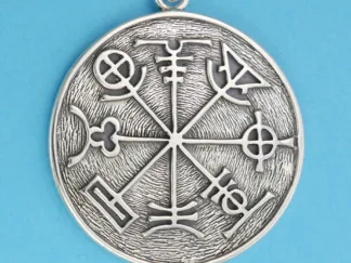 Microsculptures 0403 Vegvisir Silver Pendant