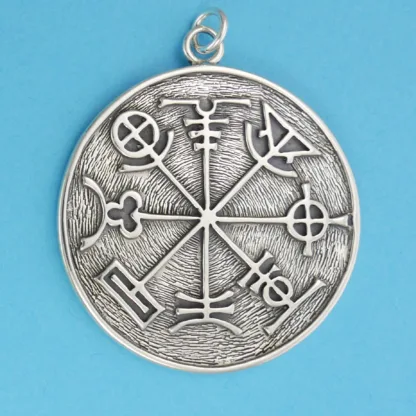 Microsculptures 0403 Vegvisir Silver Pendant
