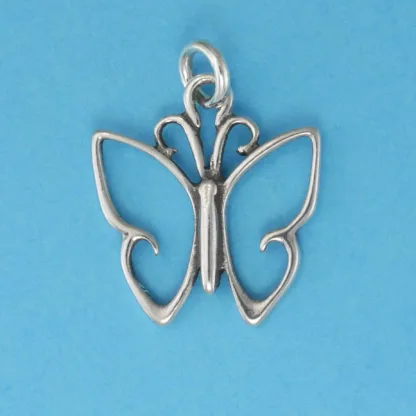Microsculptures 0042 Butterfly Silver Charm