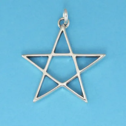 Microsculptures 0044 Five Point Star Silver Charm