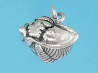 Microsculptures 0464 Trilobite Fossil Silver Charm