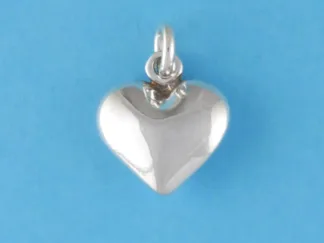 Microsculptures 0047 Puffed Heart Silver Charm