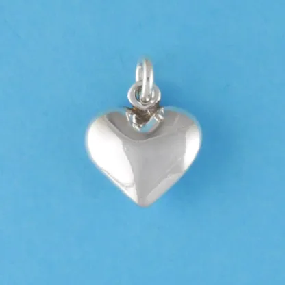 Microsculptures 0047 Puffed Heart Silver Charm