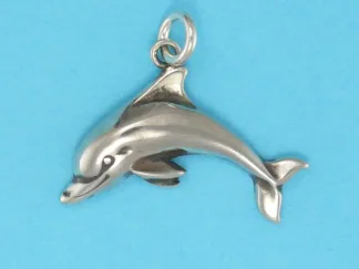 Microsculptures 0048 Dolphin Silver Charm