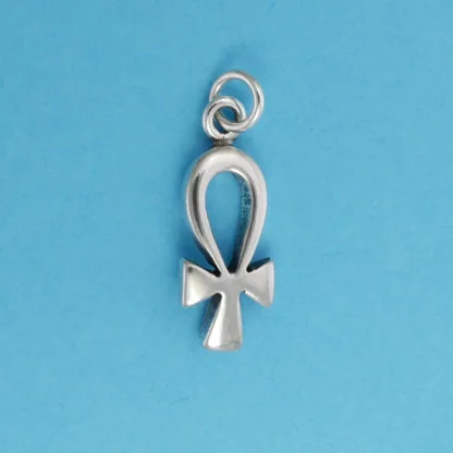 Microsculptures 0049 Ankh Silver Charm