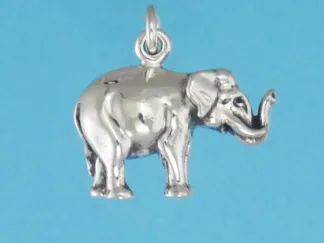 Microsculptures 0051 Elephant Silver Charm