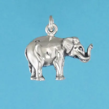 Microsculptures 0051 Elephant Silver Charm