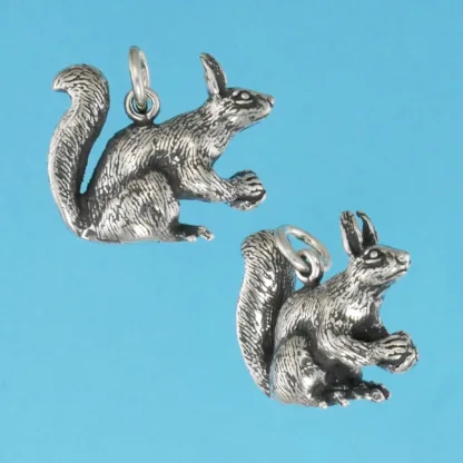 Microsculptures 0529 Kaibab Squirrel Silver Charm