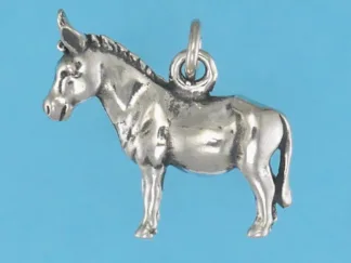Microsculptures 0053 Donkey Silver Charm