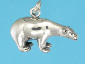 Microsculptures 0589 Polar Bear Silver Charm-Large