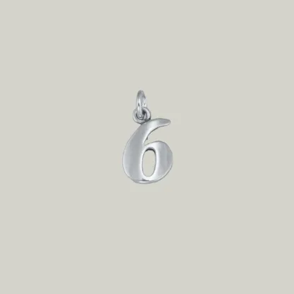 Microsculptures N6 Number-6 Silver Charm