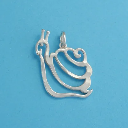 Microsculptures 0006 Snail Silver Charm