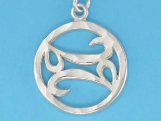 Microsculptures 0063 Cancer Sign Silver Pendant