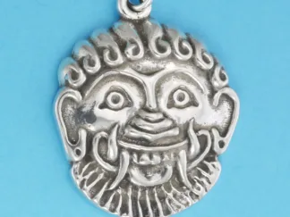 Microsculptures 0635 Greek Gorgon Silver Pendant