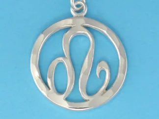 Microsculptures 0067 Leo Sign Silver Pendant